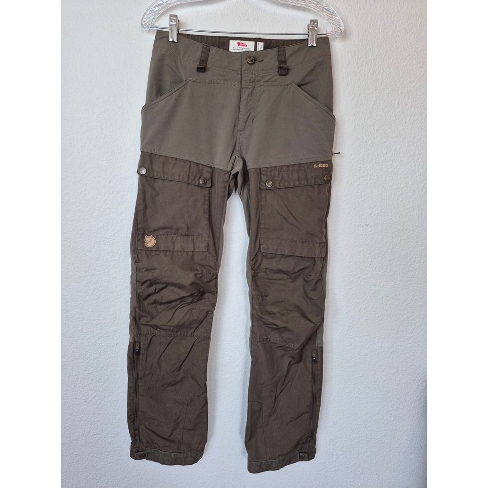 Fjallraven Keb Trousers Brown G-1000 Trekking Hiking Pants Size 27-28 Regular